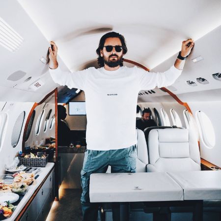 Disick clicked the picture while traveling from the plane. 